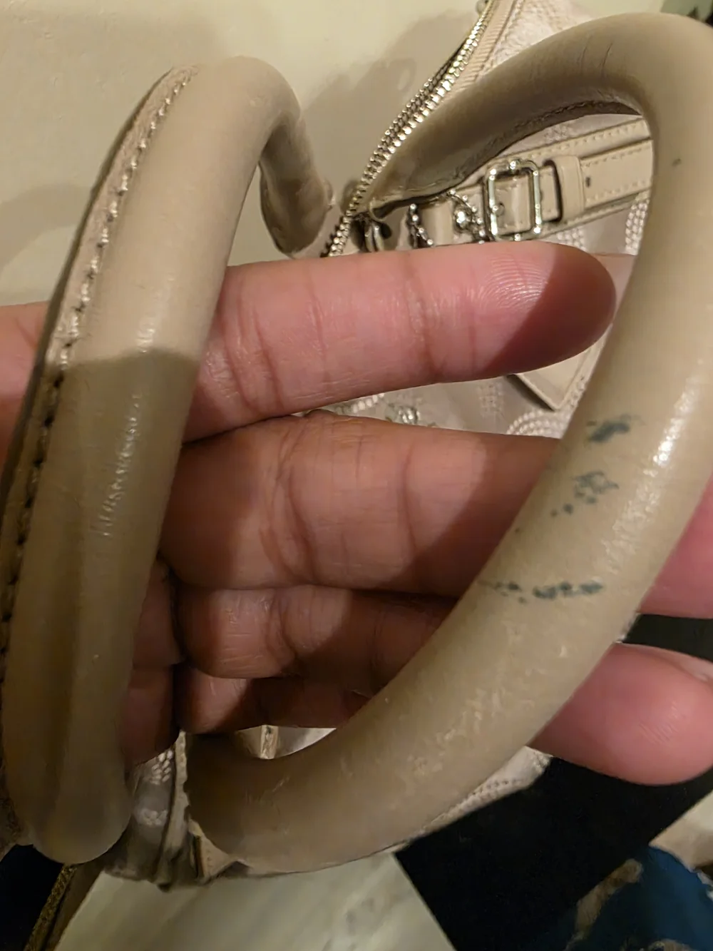 Coach Beige Signature Satchel